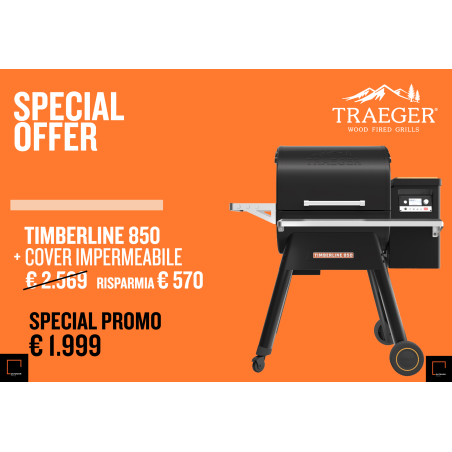 Barbecue Timberline 850 + Cover impermeabile Traeger